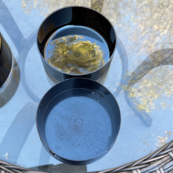 Alyssa Ashley Musk Dusting powder black empty containers. Pre-owned set of 2 - Picture 7 of 7